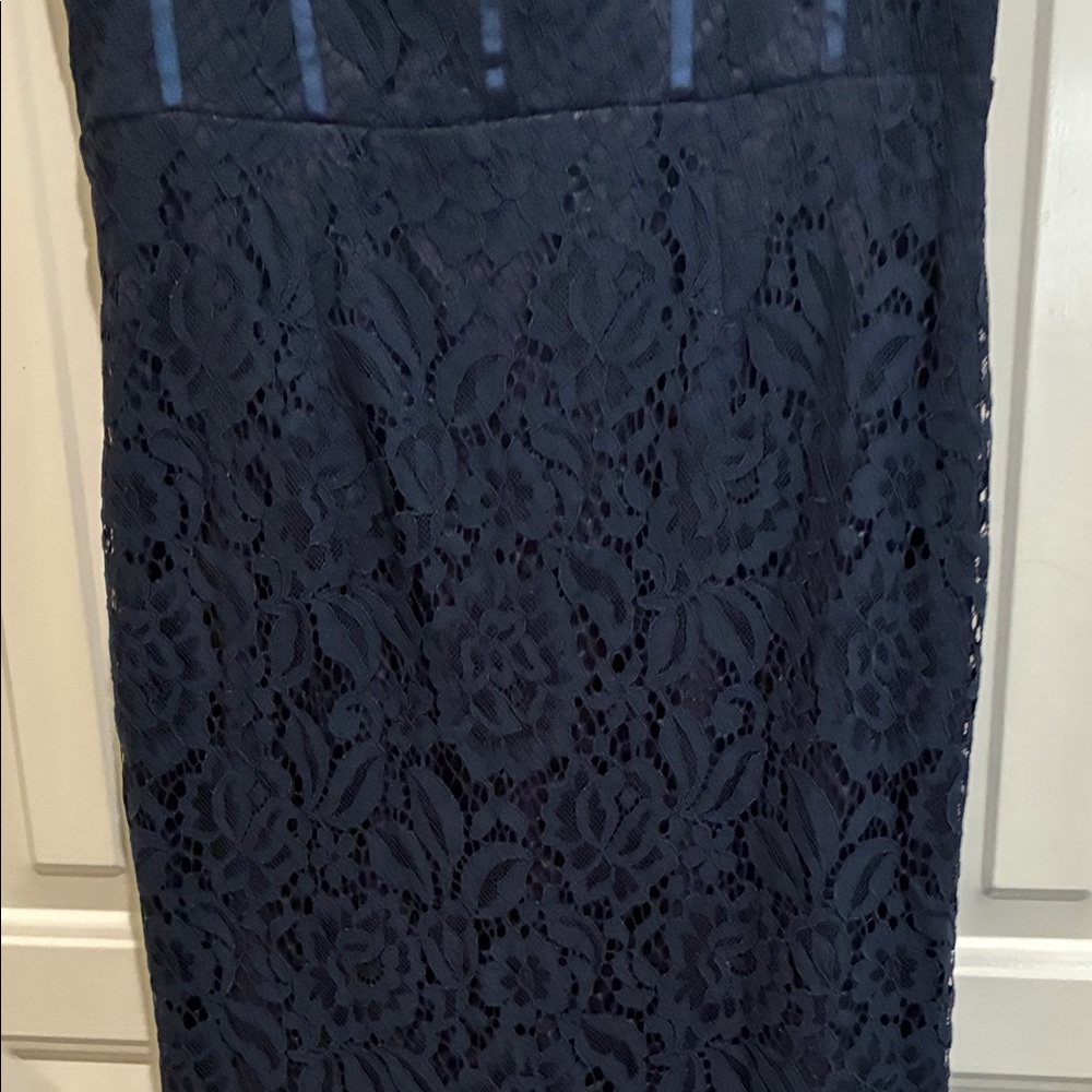 Lulus nwot found your love Navy Lace midi Dress - Picture 4 of 6